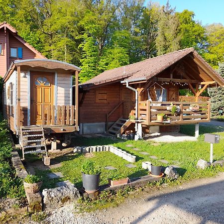Location Type Gite, Chambre D'Hote, Meuble De Tourisme Dans Joli Petit Chalet Typique Et Ou Jolie Roulotte Type Boheme Waldighoffen Exterior foto